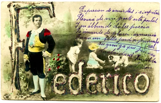 Federico, tarjeta de saludos