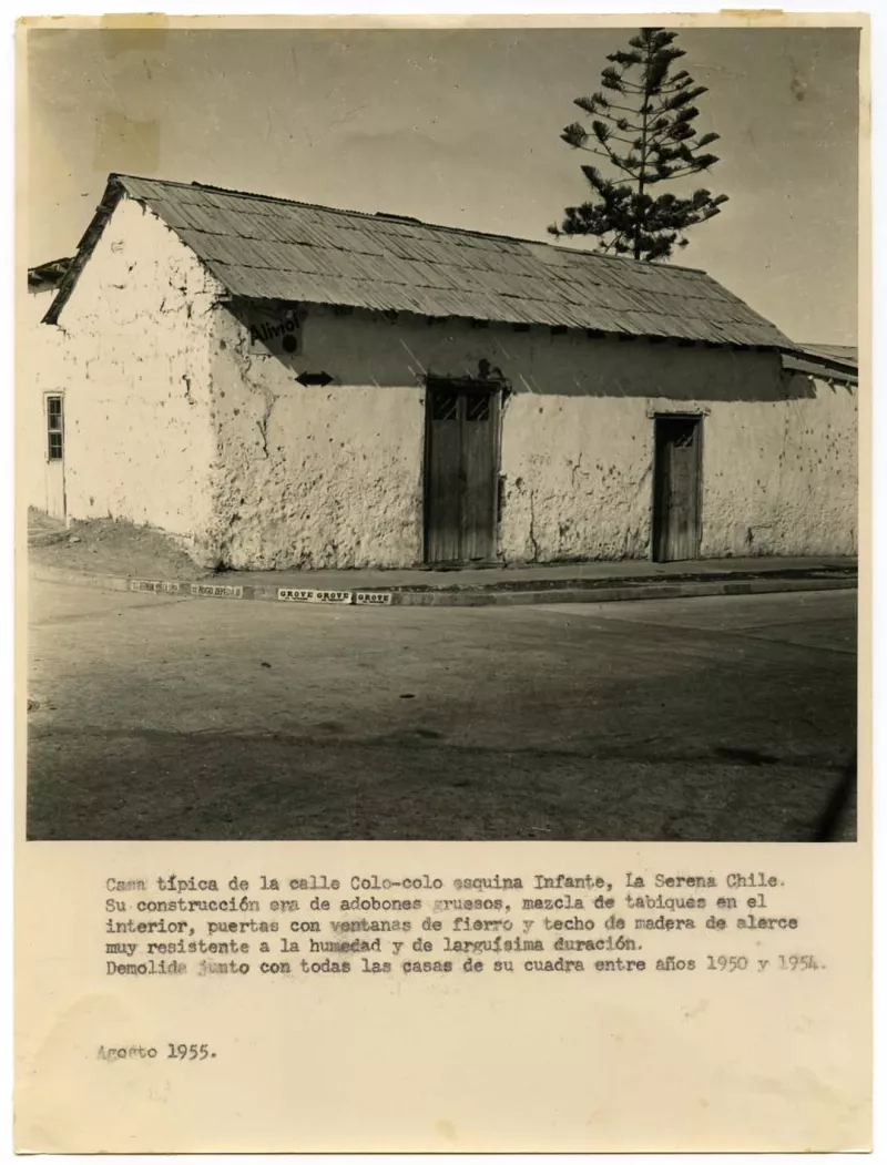 Antigua casa de calle Colo-Colo de La Serena, 1955