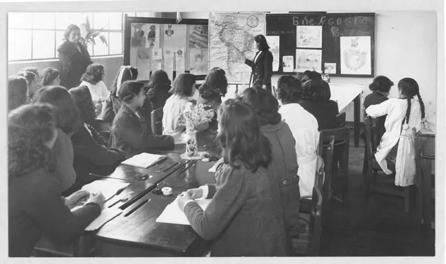 Alumnas en práctica de pedagogía