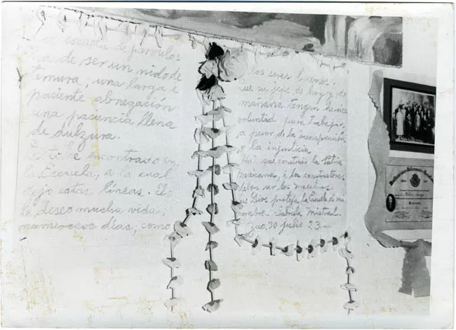 Texto escrito por Gabriela Mistral en México