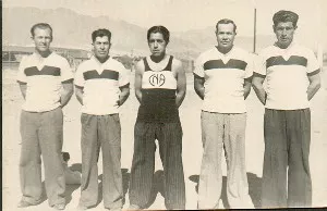 Deportistas en pose fotográfica