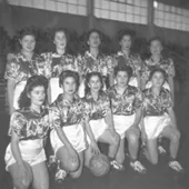 Equipo Femenino del Club "Ferroviario", recien afiliado a la asociación de Basquetball femenino