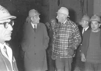 Frei Montalva visita Minera Andina