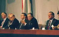 S.E. En la Inaguracion del Congreso del Partido Democrata Cristiano en el Edificio Diego Portales