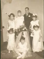 Retrato de novios y damas de honor