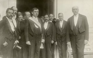 Presidente Arturo Alessandri Palma y su primer gabinete 