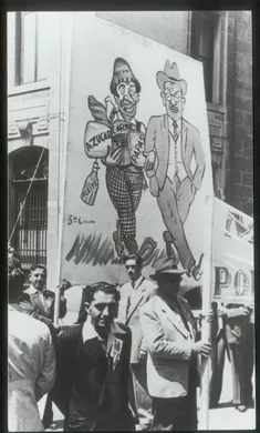 Campaña de Carlos Ibañez Del Campo con caricatura de Verdejo