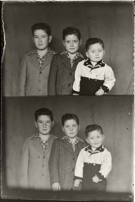 Dos retratos grupales infantiles