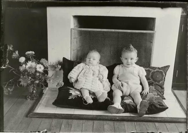 Retrato de dos bebés