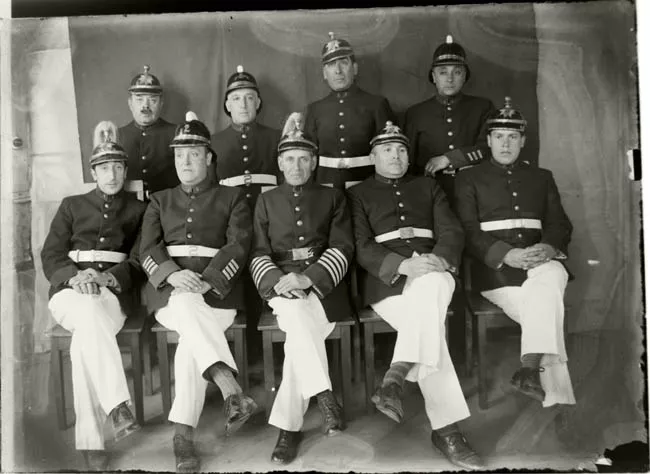 Retrato grupal bomberos