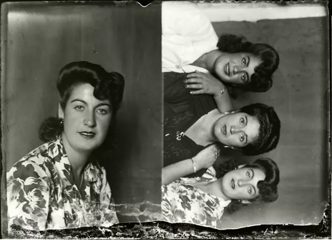 Retrato femenino y retrato de tres mujeres