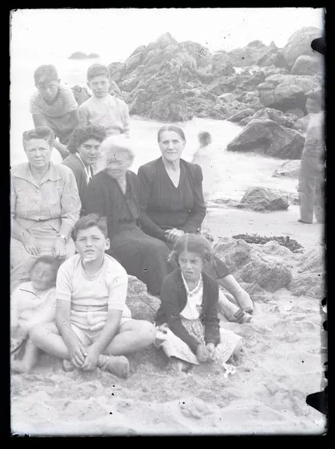Retrato grupo en la playa