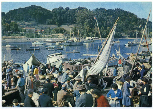 Feria en Angelmó, Puerto Montt, Chile