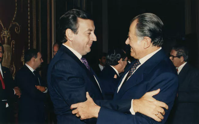 AYLWIN CON PDTE. RAFAEL CALDERON