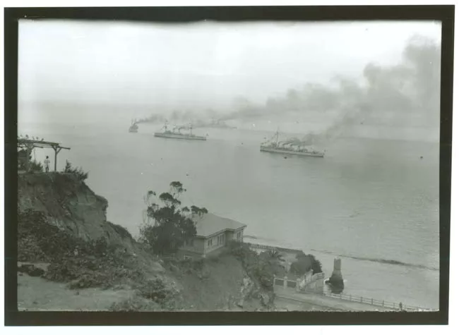 BARCOS EN EL MAR,FOTOGRAFO ALTSCHWAGER.