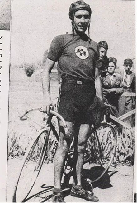 RETRATO DE CICLISTA  NO IDENTIFICADO.
