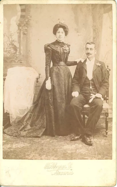 Retrato de Alfredo Saavedra y esposa