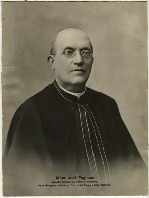 Monseñor José Fagnano inspector Salesiano y prefecto Apostólico de la Patagonia Meridional Tierra del Fuego e Islas Malvinas.
