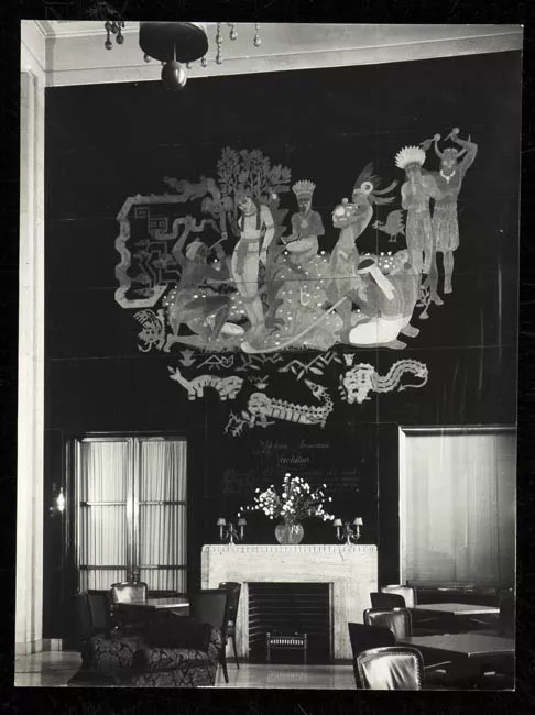 Panel decorativo, en el Hotel Carrera. 