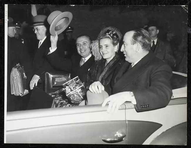 Gabriel Gonzalez Videla y su esposa Rosa Marckmann  en Washington D.C.