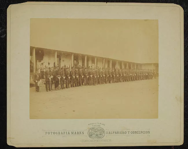 Regimiento en la zona de La Frontera. 