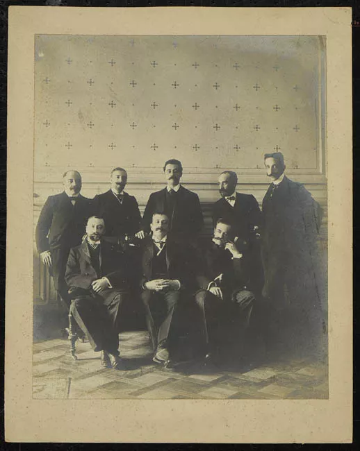 Retrato grupal con Eulogio Altamirano Talavera.