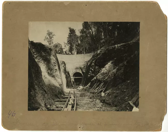 Túnel ferroviario en La Frontera, ferrocarril del sur