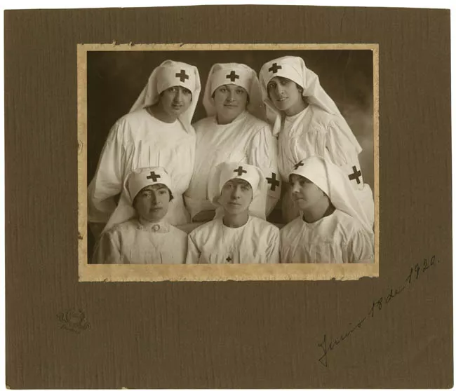 Voluntarias de la Cruz Roja chilena