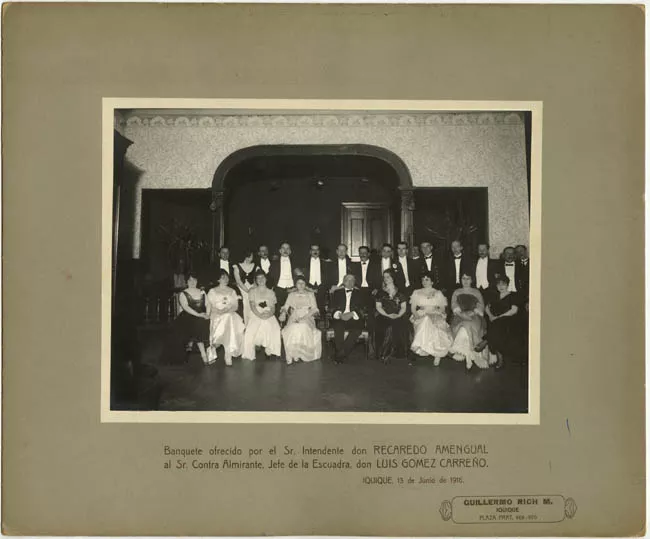 Banquete del Intendente Recaredo Amengual a don Luis Gomez Carreño