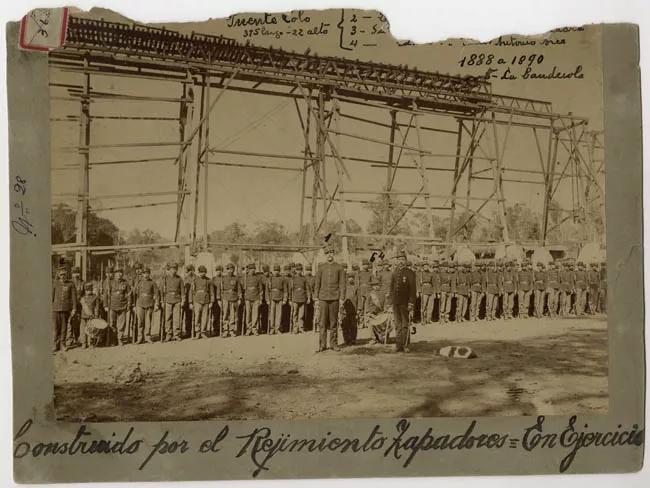 Puente Colo con Regimiento Zapadores  