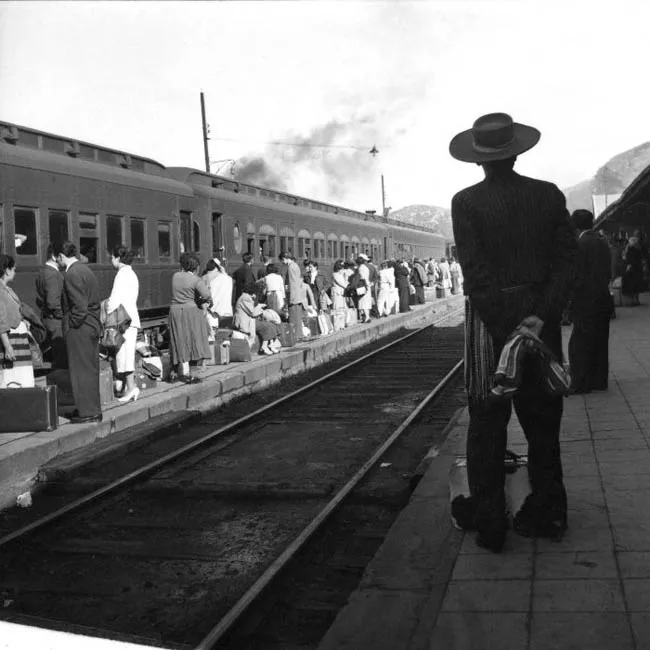 Estación de ferrocarriles de la zona central de Chile