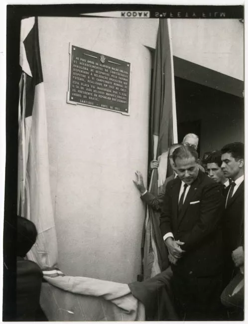 Joao Goulart Presidente de Brasil en Estadio Nacional.