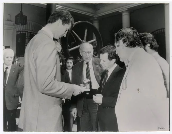 Príncipe Felipe de Asturias en inauguración Sala V Centenario MHN