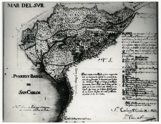 PLANO:PUERTO Y BAHIA SAN CARLOS,CHILOE.