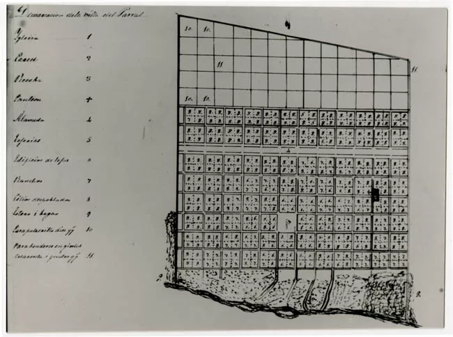 Mapa demarcación de la Villa de Parral
