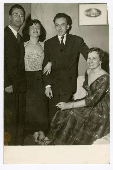 Silvia Piñeiro con amigos 