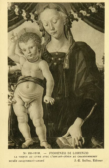 La vierge au libre avec l’enfant-jésus au chardonneret 