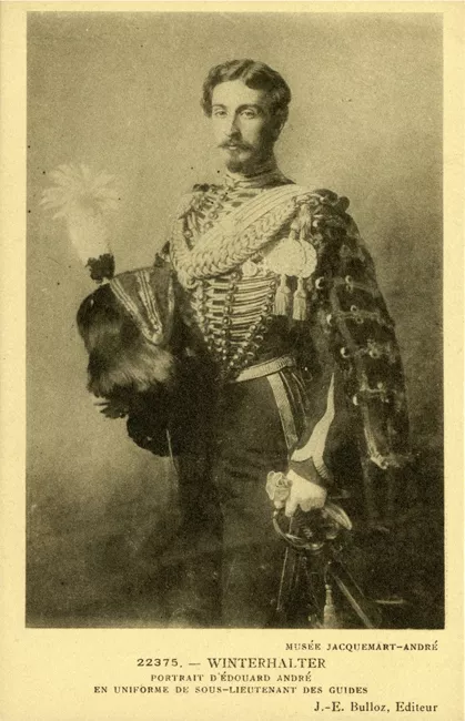 Portrait d’Édouard André en uniforme de Sous-lieutenant des guides