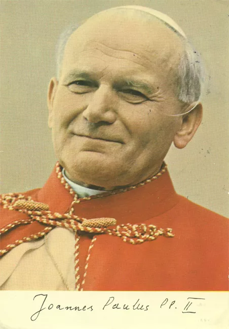 Tarjeta postal de Juan Pablo II