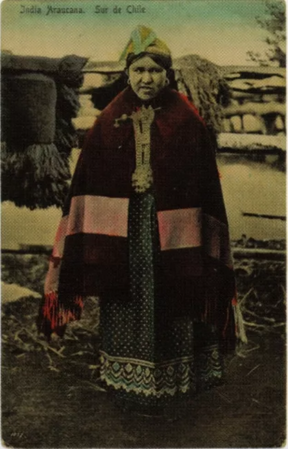 Mujer mapuche del sur de Chile