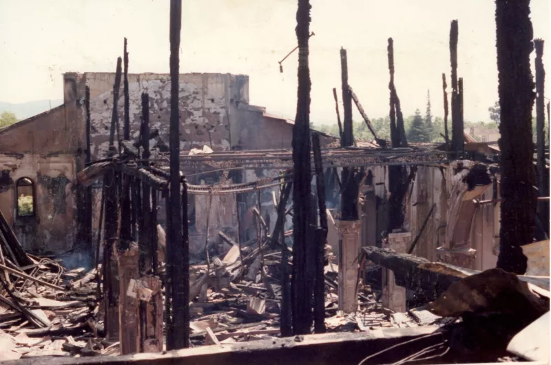 Incendio en la Iglesia San Agustín