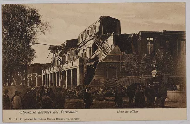 Valparaíso después del terremoto - Liceo de Niñas