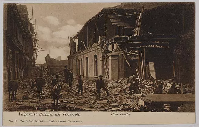Valparaíso después del terremoto - Calle Condel