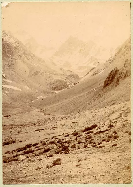 Paisaje natural en Cordillera de los Andes