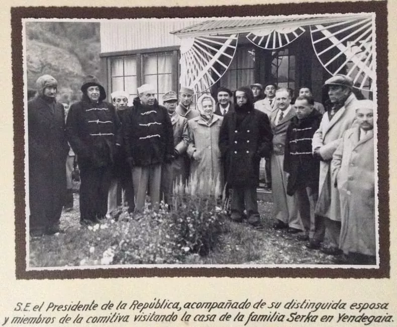 Presidente González Videla y su comitiva en Yendegaia