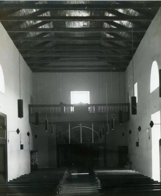 Interior de la Iglesia de la Merced de Rancagua, 1982.