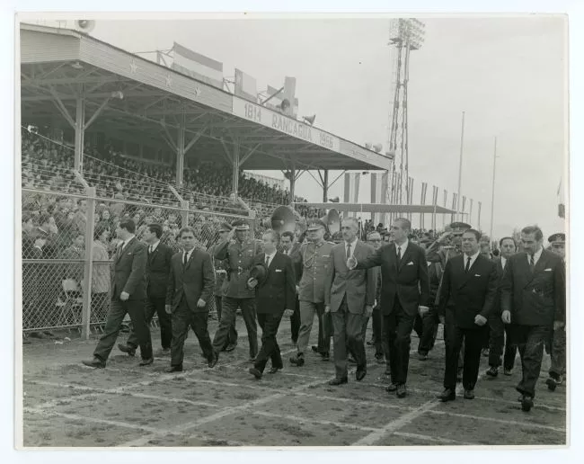 Eduardo Frei Montalva en el estadio El Teniente, 1966