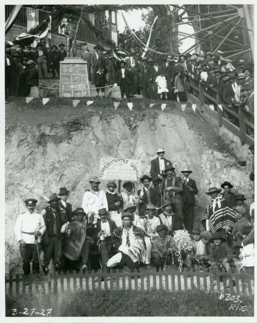 Inauguración del monumento al minero en Sewell, 1927