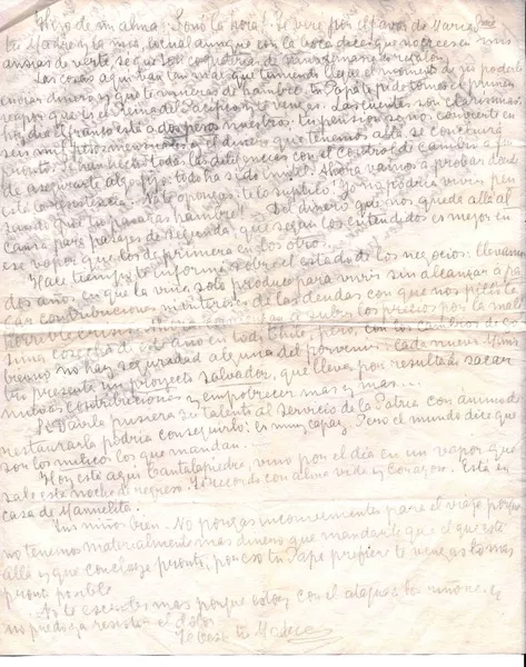 Santiago, Chile [a] Vicente Huidobro, Paris [manuscrito] María Luisa Fernández.