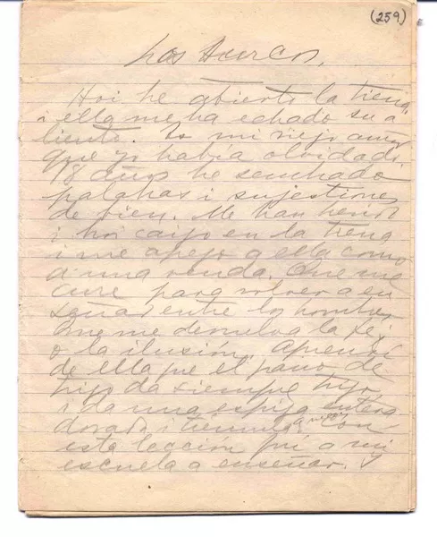 Los surcos  [manuscrito] Gabriela Mistral.